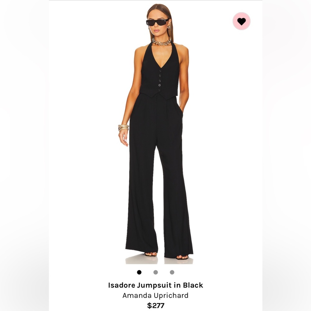 Black halter wide leg jumpsuit